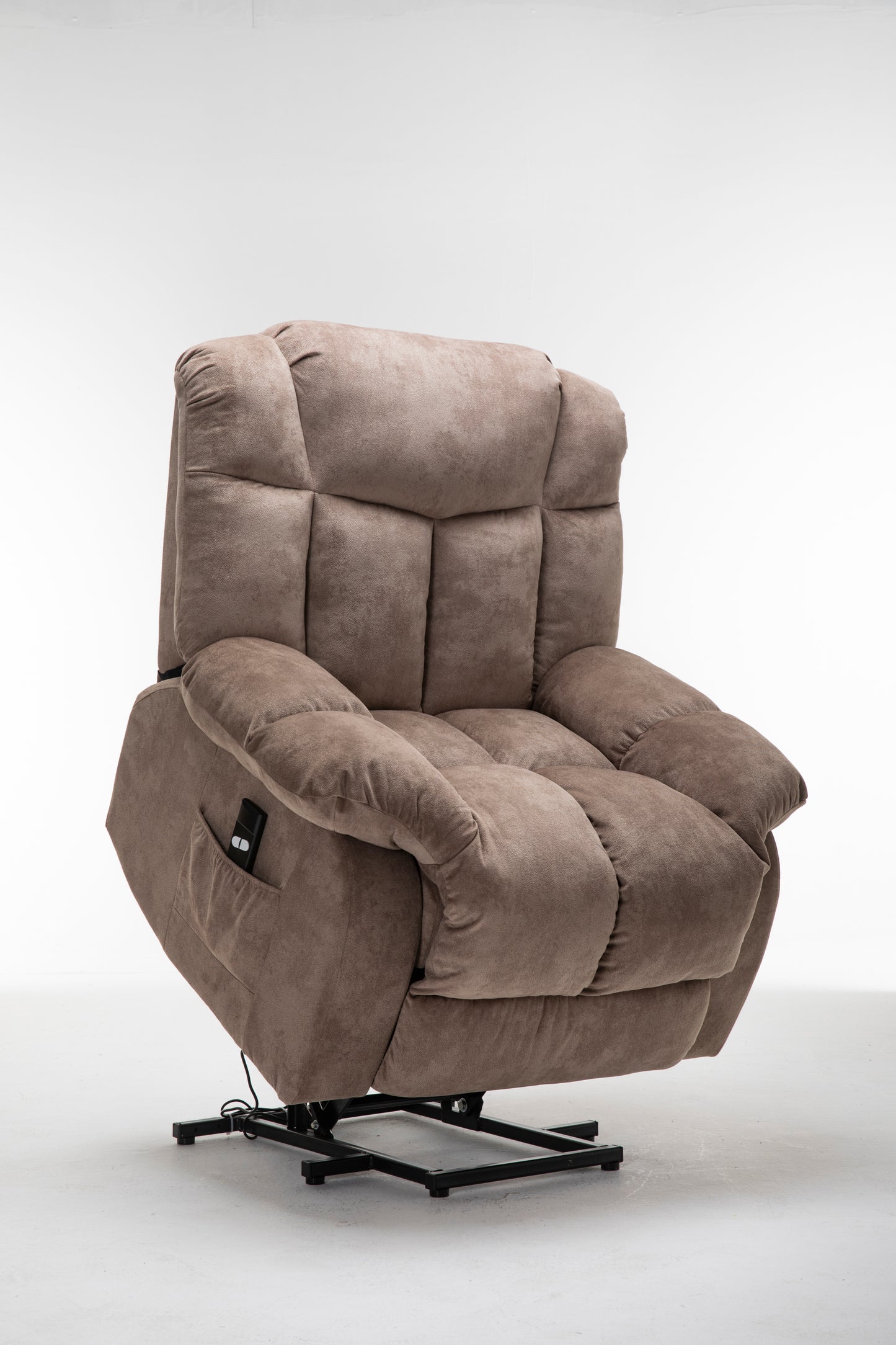 Power Lift Recliner Chair for Elderly- Heavy Duty and Safety Motion Reclining Mechanism-Fabric Sofa Living Room Chair