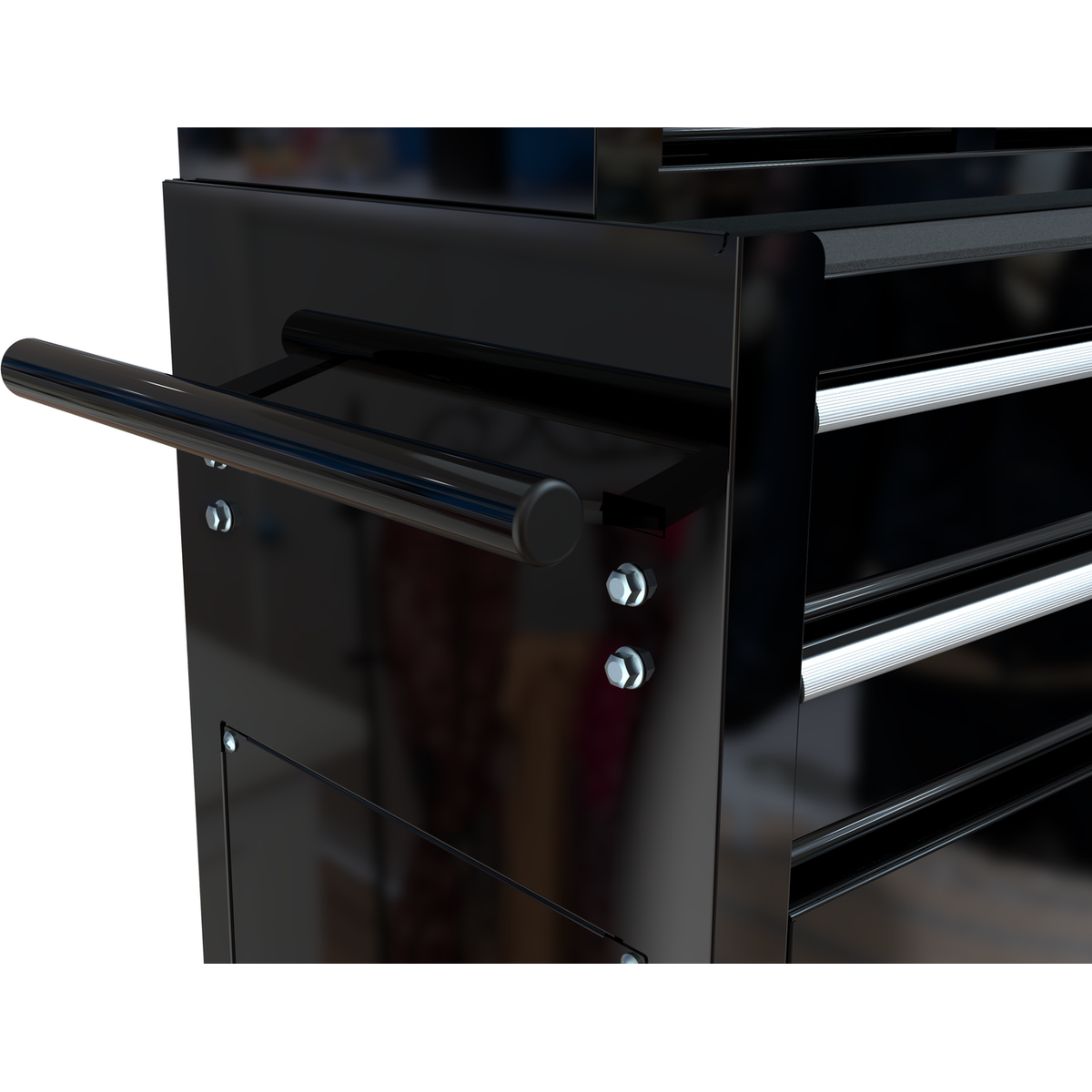 High Capacity Rolling Tool Chest with Wheels and Drawers, 8-Drawer Tool Storage Cabinet--BLACK