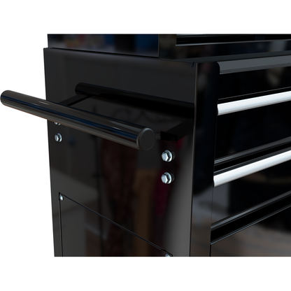 High Capacity Rolling Tool Chest with Wheels and Drawers, 8-Drawer Tool Storage Cabinet--BLACK