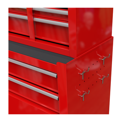 High Capacity Rolling Tool Chest with Wheels and Drawers, 8-Drawer Tool Storage Cabinet--RED