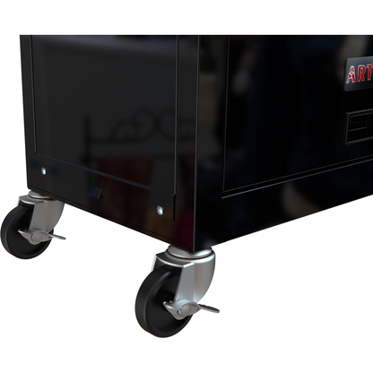 High Capacity Rolling Tool Chest with Wheels and Drawers, 8-Drawer Tool Storage Cabinet--BLACK