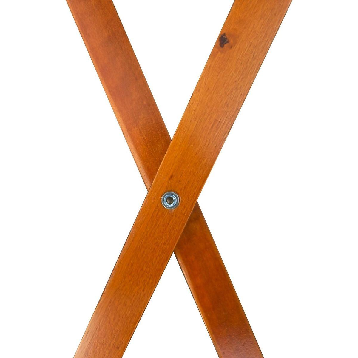 Folding Trays with Storage Rack,Snack Table - Set of 4,honey