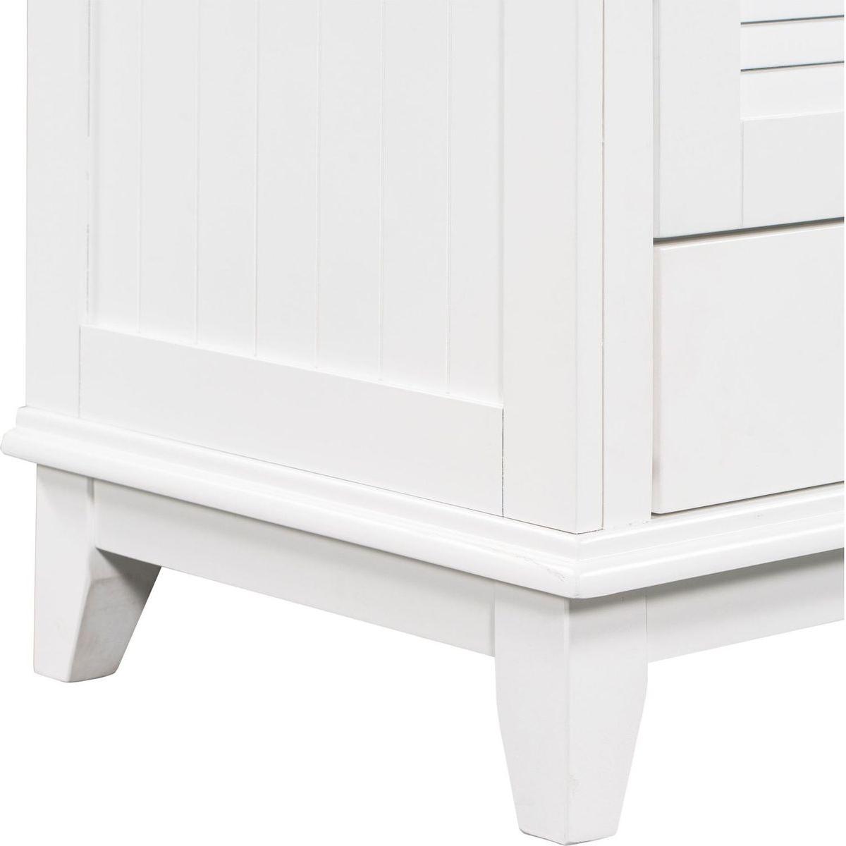 30" Bathroom Vanity with Sink, Bathroom Cabinet with Two Doors and One Drawer, White