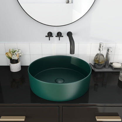 Ceramic Circular Vessel Bathroom Sink Art Sink