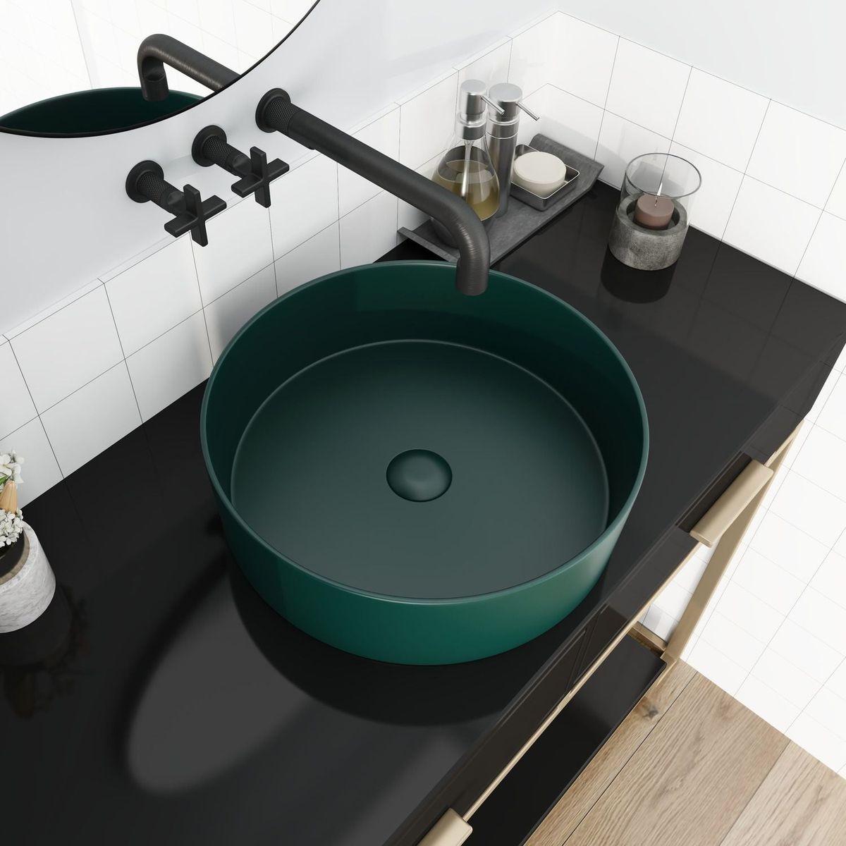 Ceramic Circular Vessel Bathroom Sink Art Sink