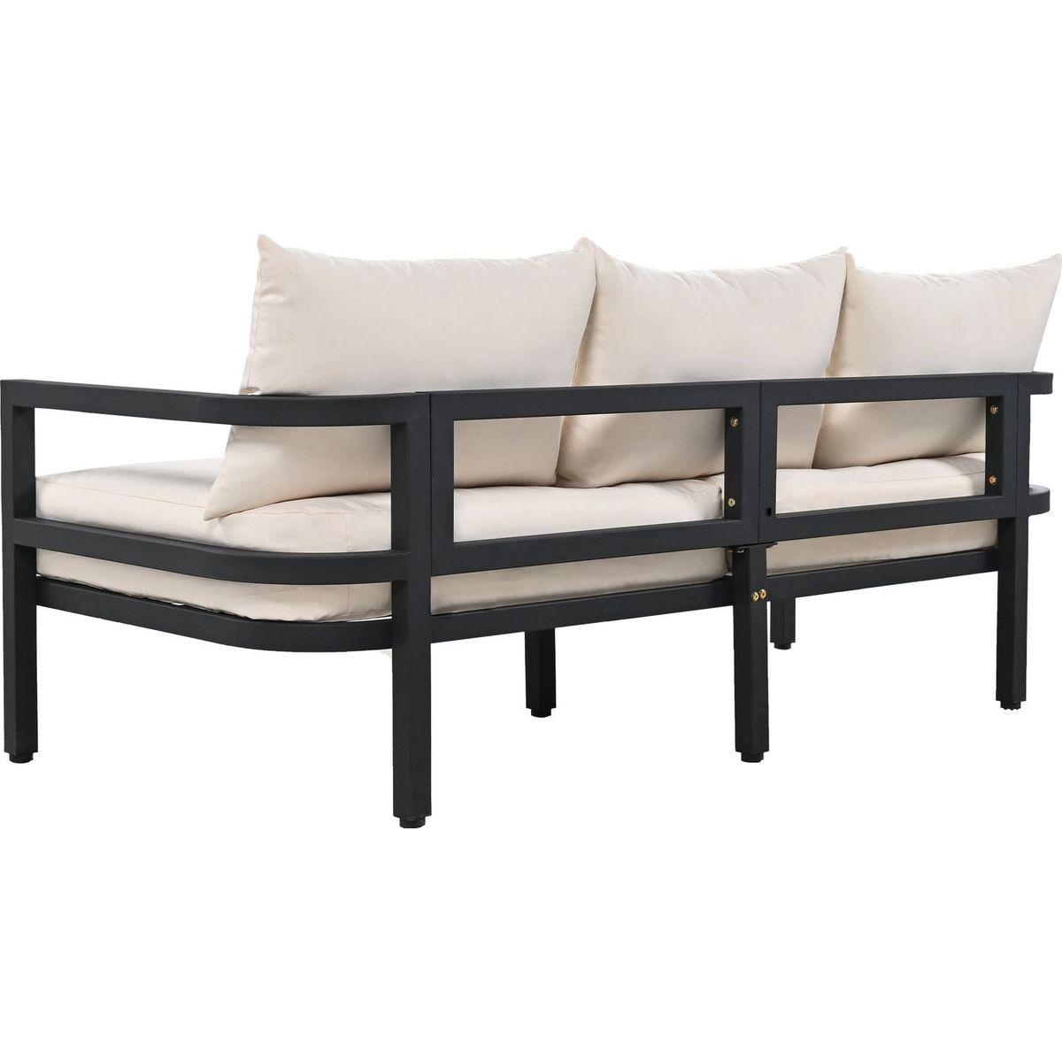 Multi-person Outdoor Steel Sofa Set, Waterproof, Anti-rust and Anti-uv, Suitable for Gardens and Lawns