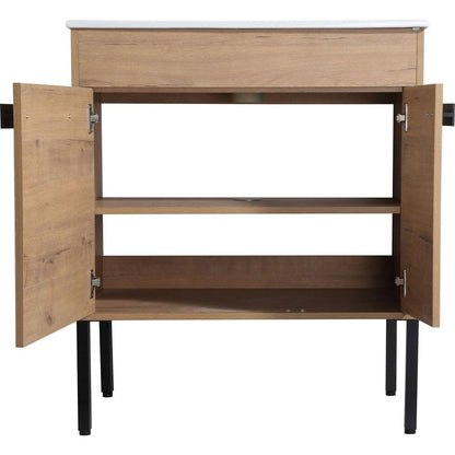 30 Inch Freestanding Bathroom Vanity or Floating is Optional Conversion.30x18-00330IMO-1(KD-Packing) Only Including Vanity