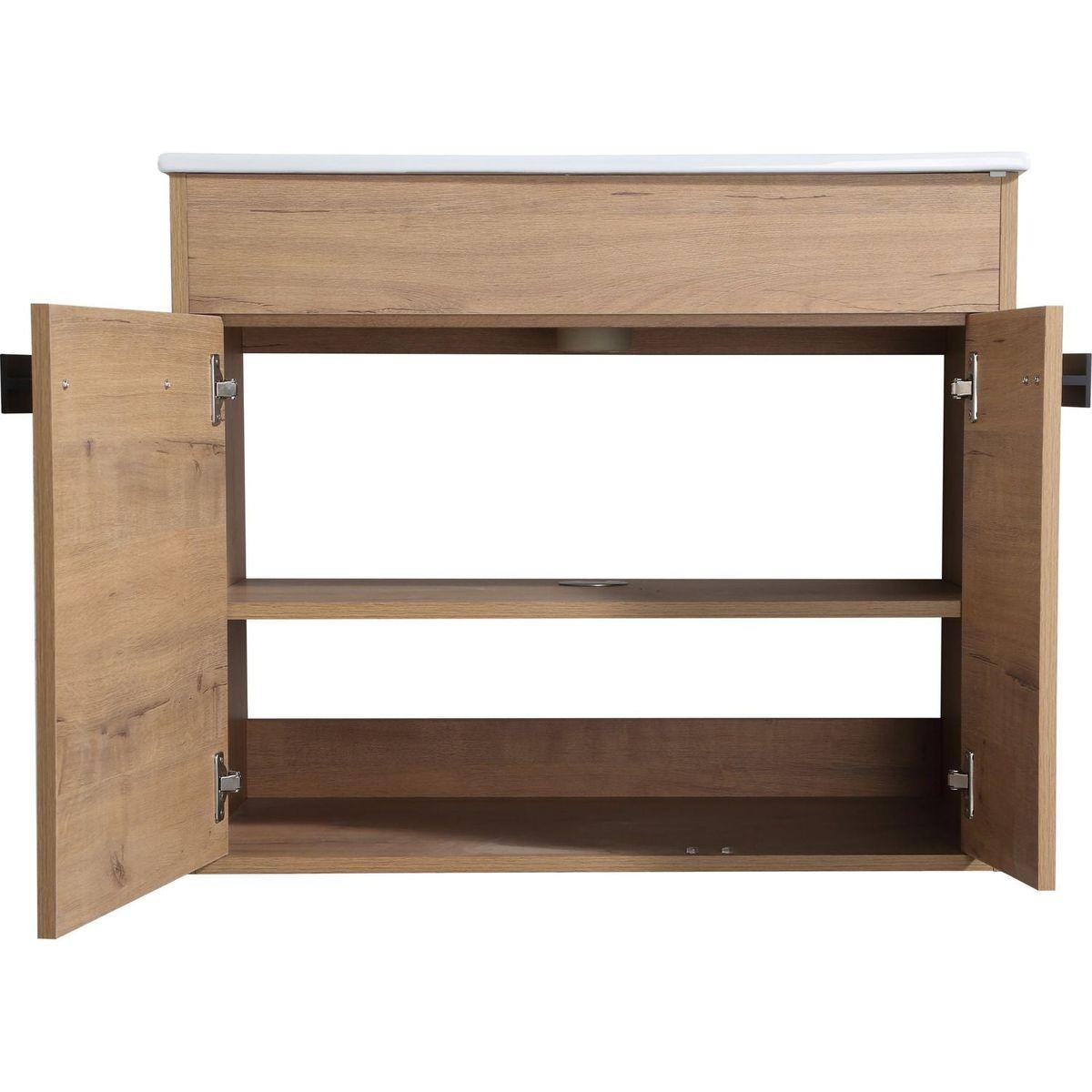 30 Inch Freestanding Bathroom Vanity or Floating is Optional Conversion.30x18-00330IMO-1(KD-Packing) Only Including Vanity
