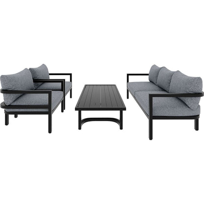 Multi-person Outdoor Steel Sofa Set, Waterproof, Anti-rust and Anti-uv, Suitable for Gardens and Lawns
