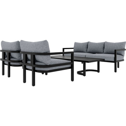 Multi-person Outdoor Steel Sofa Set, Waterproof, Anti-rust and Anti-uv, Suitable for Gardens and Lawns