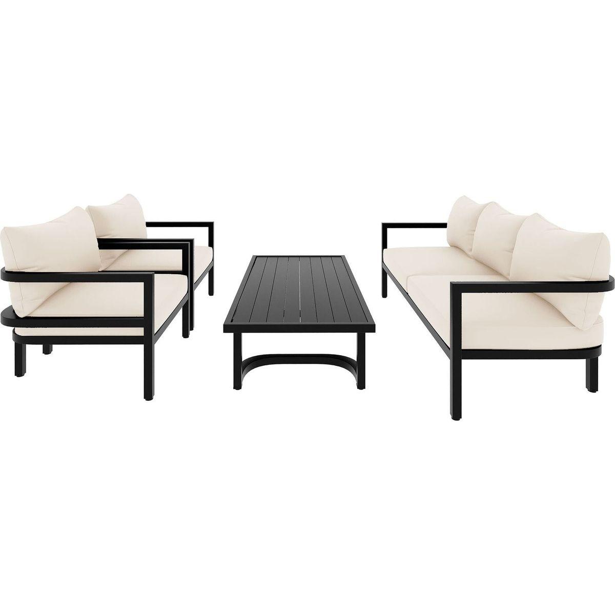 Multi-person Outdoor Steel Sofa Set, Waterproof, Anti-rust and Anti-uv, Suitable for Gardens and Lawns