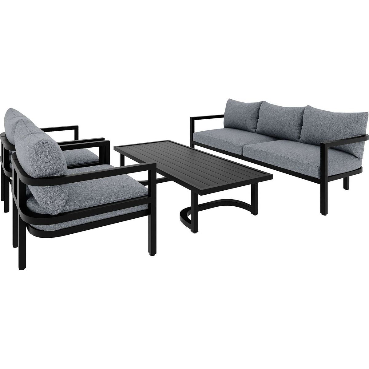 Multi-person Outdoor Steel Sofa Set, Waterproof, Anti-rust and Anti-uv, Suitable for Gardens and Lawns