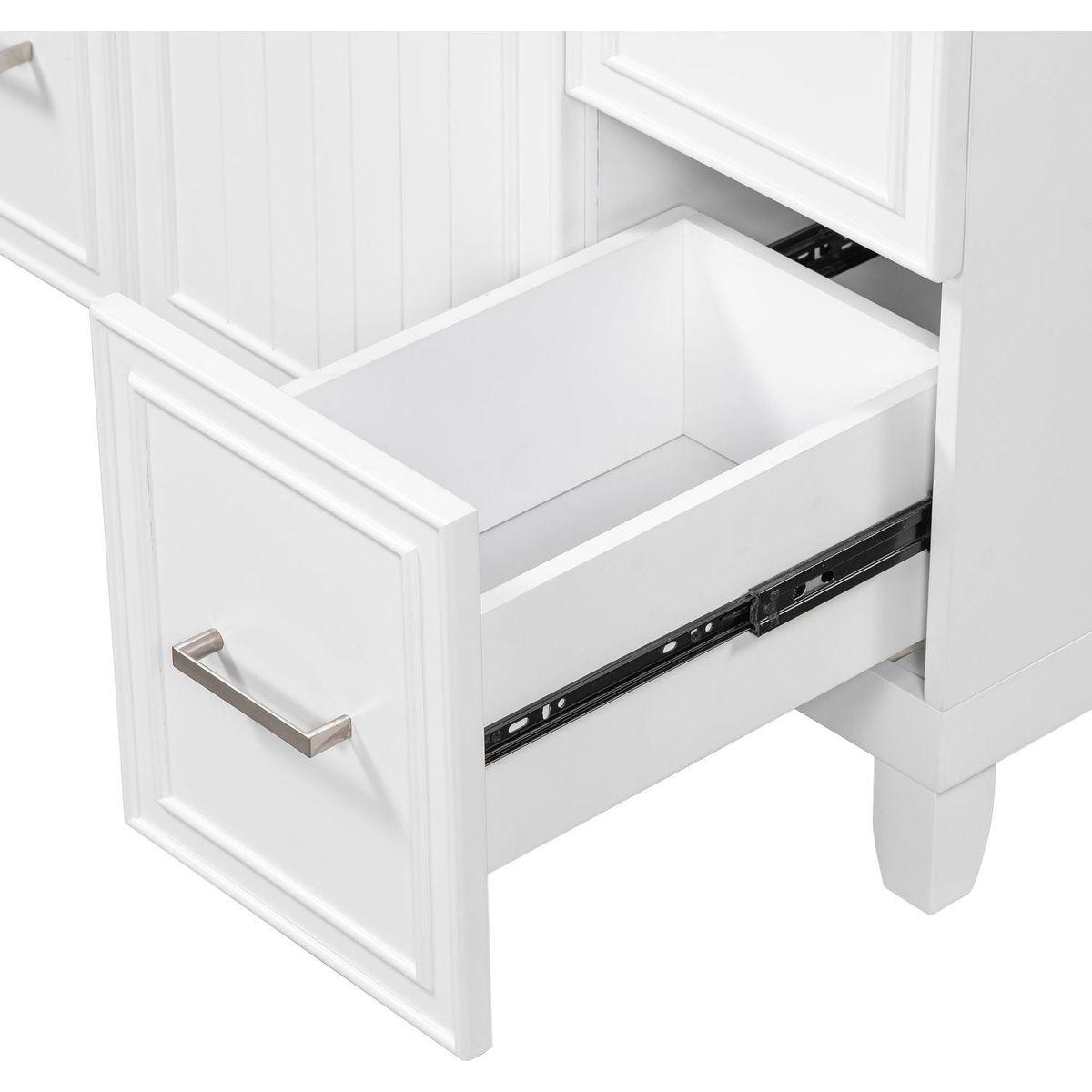 [Cabinet Only] 36" White Bathroom Vanity(Sink not included)