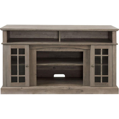 Classic TV Media Stand Modern Entertainment Console for TV Up to 65" with Open and Closed Storage Space, Gray Wash, 58.25"Wx15.75"Dx32"H