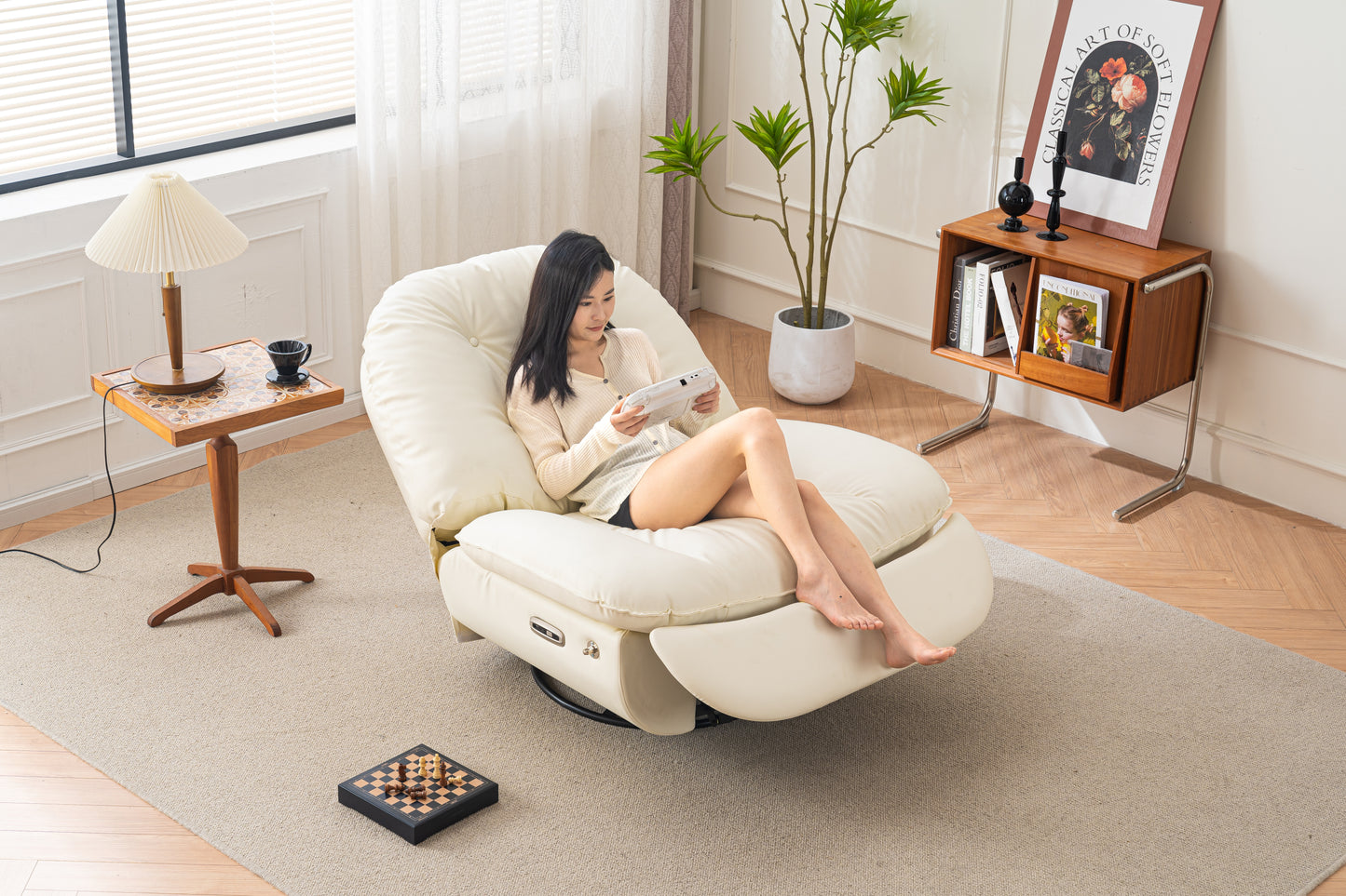 Power Recliner Swivel Glider USB Charger With Bluetooth Music Player Different Function Sleep Working Game and Leisure Model