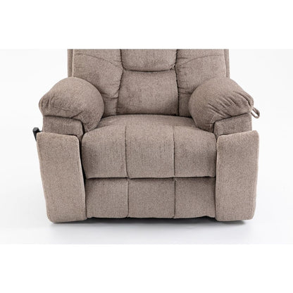 Old age electric lift chair, flat high density foam electric sofa, with heating and massage functions, can tilt to 180 degrees, 2 pocket cup holders, 2 remote controls, dual OKIN motors