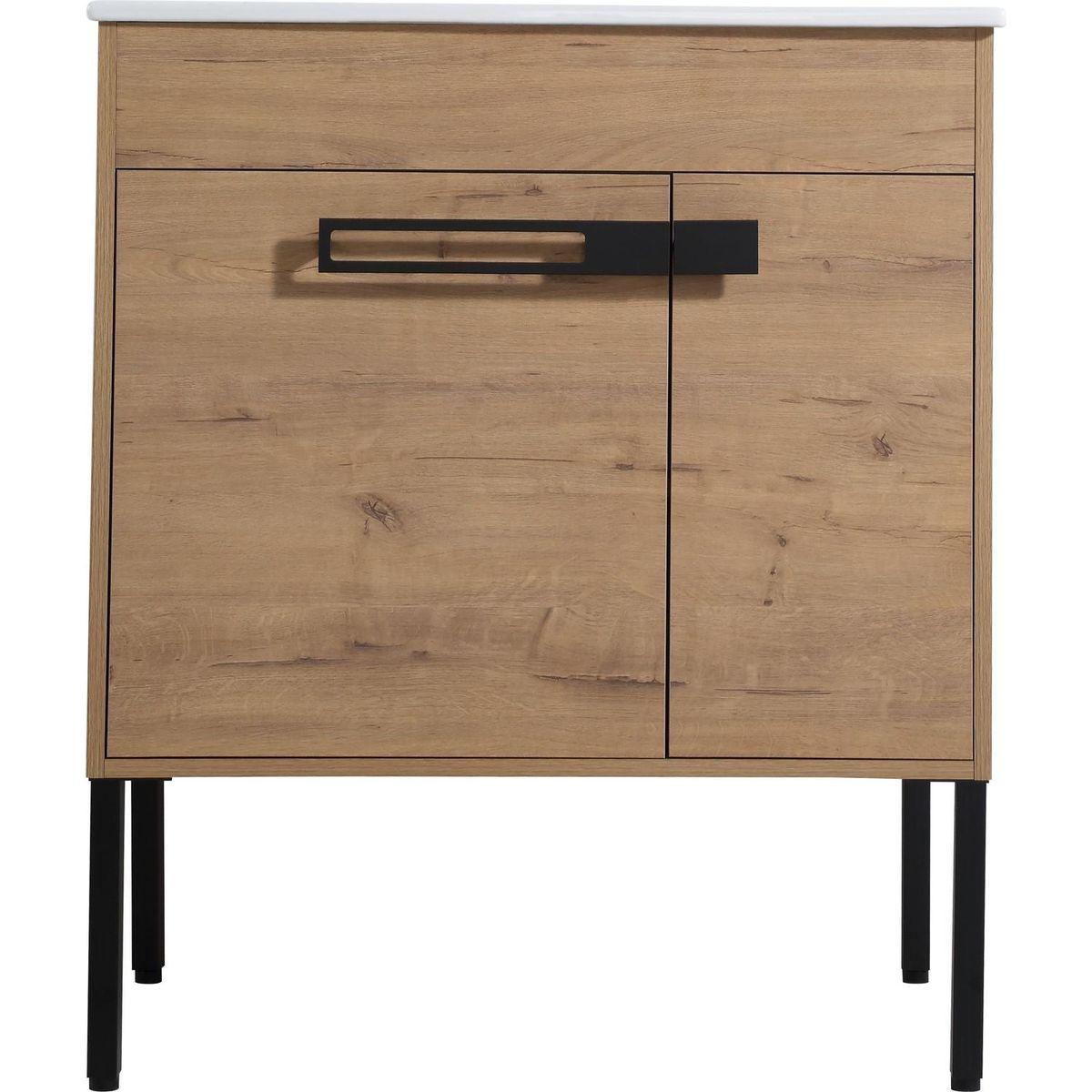 30 Inch Freestanding Bathroom Vanity or Floating is Optional Conversion.30x18-00330IMO-1(KD-Packing) Only Including Vanity