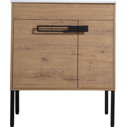 30 Inch Freestanding Bathroom Vanity or Floating is Optional Conversion.30x18-00330IMO-1(KD-Packing) Only Including Vanity