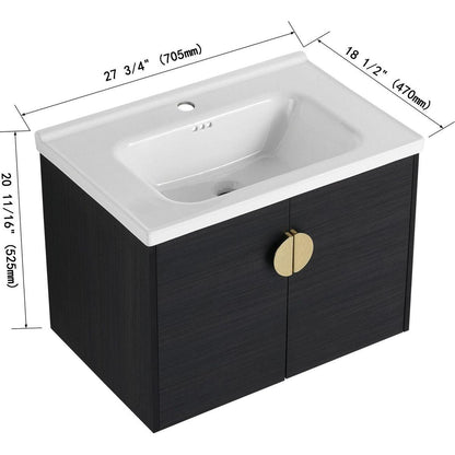 40 Inch Soft Close Doors Bathroom Vanity With Sink, and A Small Storage Shelves(BVC06328BCT-BVC07412LTK)