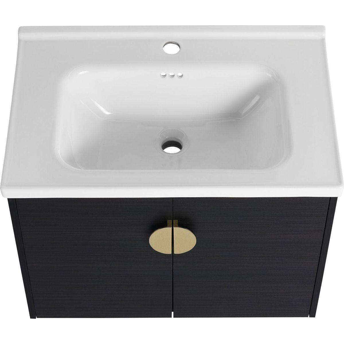 40 Inch Soft Close Doors Bathroom Vanity With Sink, and A Small Storage Shelves(BVC06328BCT-BVC07412LTK)