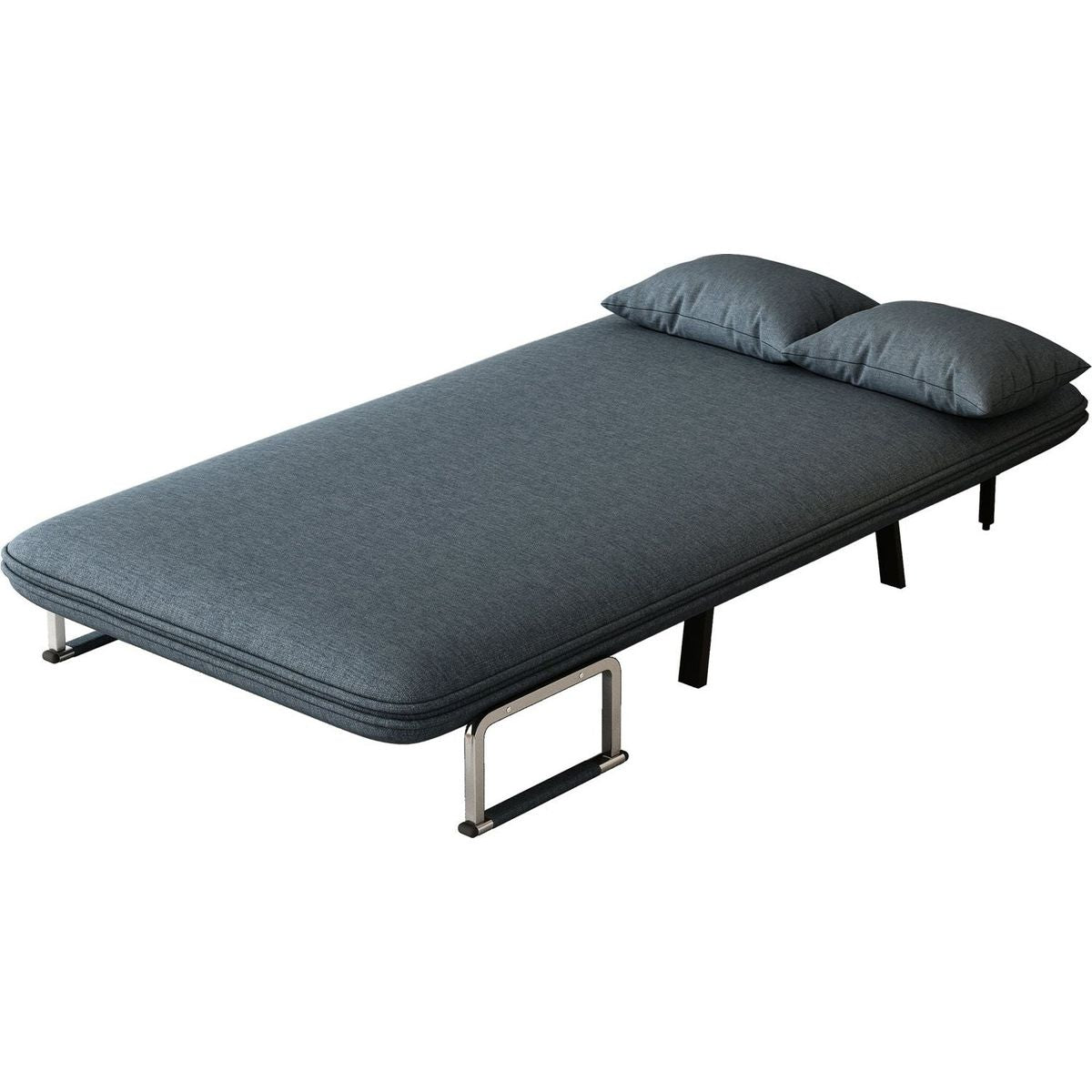 39"Convertible Chair Bed, Tri-Fold Sofa Bed with Adjustable Backrest & Pillow, Leisure Chaise Lounge Couch with Sturdy Steel Frame for Home & Office, Comfortable Sleeper Chair
