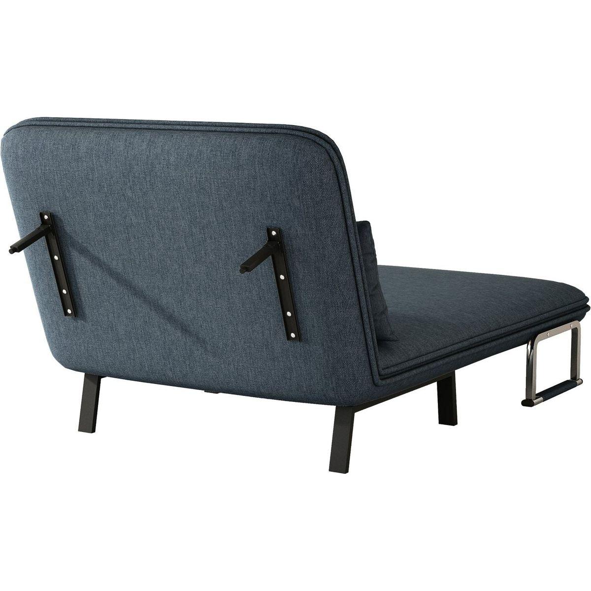 39"Convertible Chair Bed, Tri-Fold Sofa Bed with Adjustable Backrest & Pillow, Leisure Chaise Lounge Couch with Sturdy Steel Frame for Home & Office, Comfortable Sleeper Chair