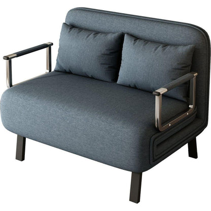 39"Convertible Chair Bed, Tri-Fold Sofa Bed with Adjustable Backrest & Pillow, Leisure Chaise Lounge Couch with Sturdy Steel Frame for Home & Office, Comfortable Sleeper Chair