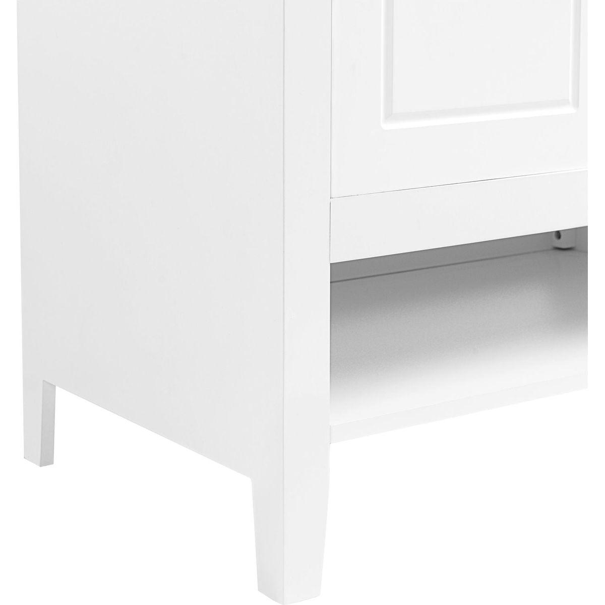 30" Bathroom Vanity with Sink, Multi-functional Bathroom Cabinet with Doors and Drawers, Solid Frame and MDF Board, White