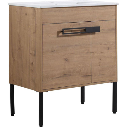 30 Inch Freestanding Bathroom Vanity or Floating is Optional Conversion.30x18-00330IMO-1(KD-Packing) Only Including Vanity