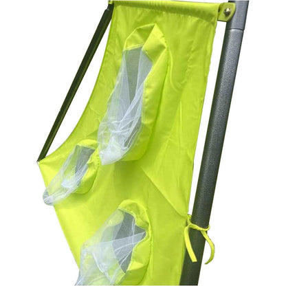 XNS052 green and blue interesting six function swingset with net swing metal plastic safe swing set 440lbs for outdoor playground for age 3+ with 31.5in net swing