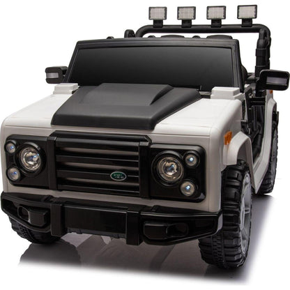 12v7a 30wx2 Four-wheel drive leather seat one button start,forward and backward, high and low speed, music, front light, power display, two doors can open, 2.4G R/C, seat belt four wheel absorber