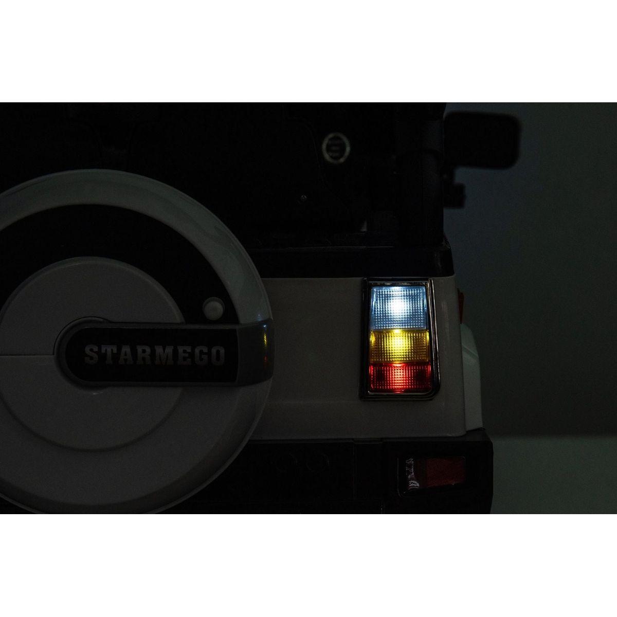 12v7a 30wx2 Four-wheel drive leather seat one button start,forward and backward, high and low speed, music, front light, power display, two doors can open, 2.4G R/C, seat belt four wheel absorber