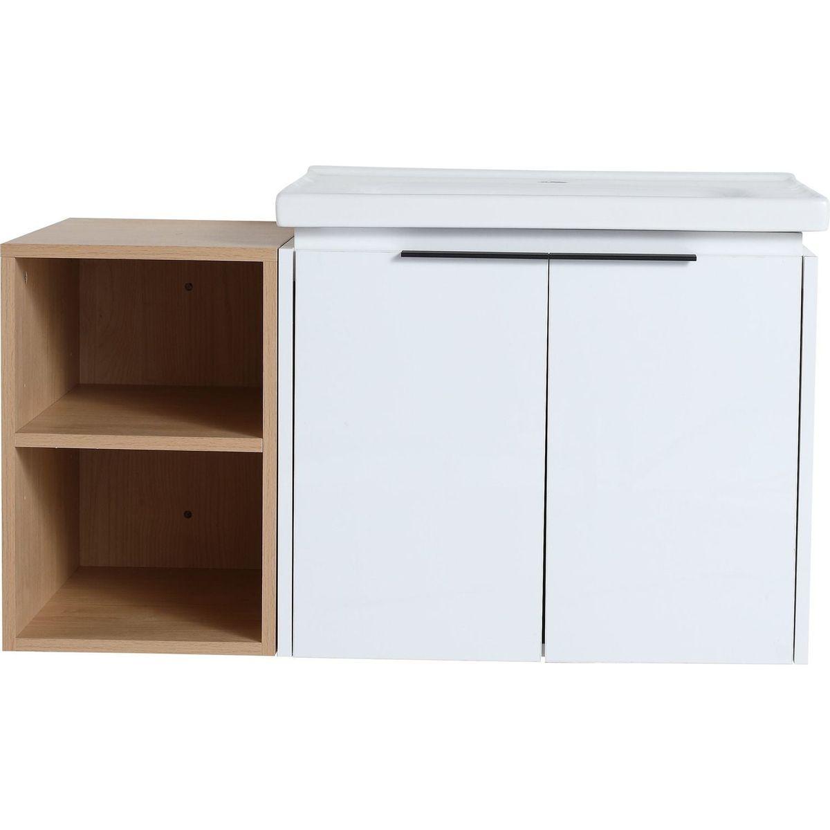 36 Inch Soft Close Doors Bathroom Vanity With Sink, and A Small Storage Shelves,BVC07436WHLTK