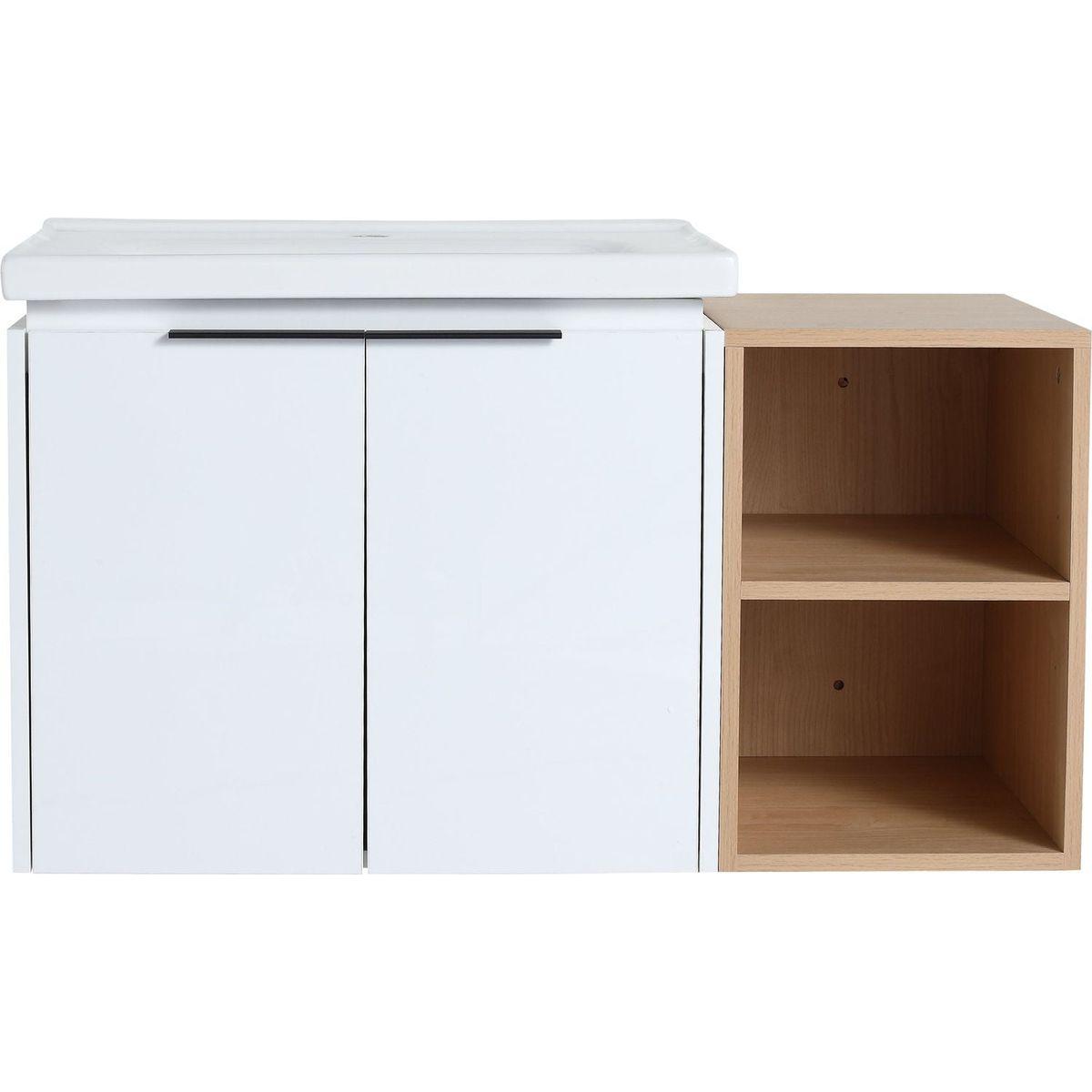 36 Inch Soft Close Doors Bathroom Vanity With Sink, and A Small Storage Shelves,BVC07436WHLTK