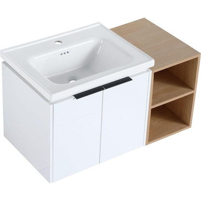 36 Inch Soft Close Doors Bathroom Vanity With Sink, and A Small Storage Shelves,BVC07436WHLTK