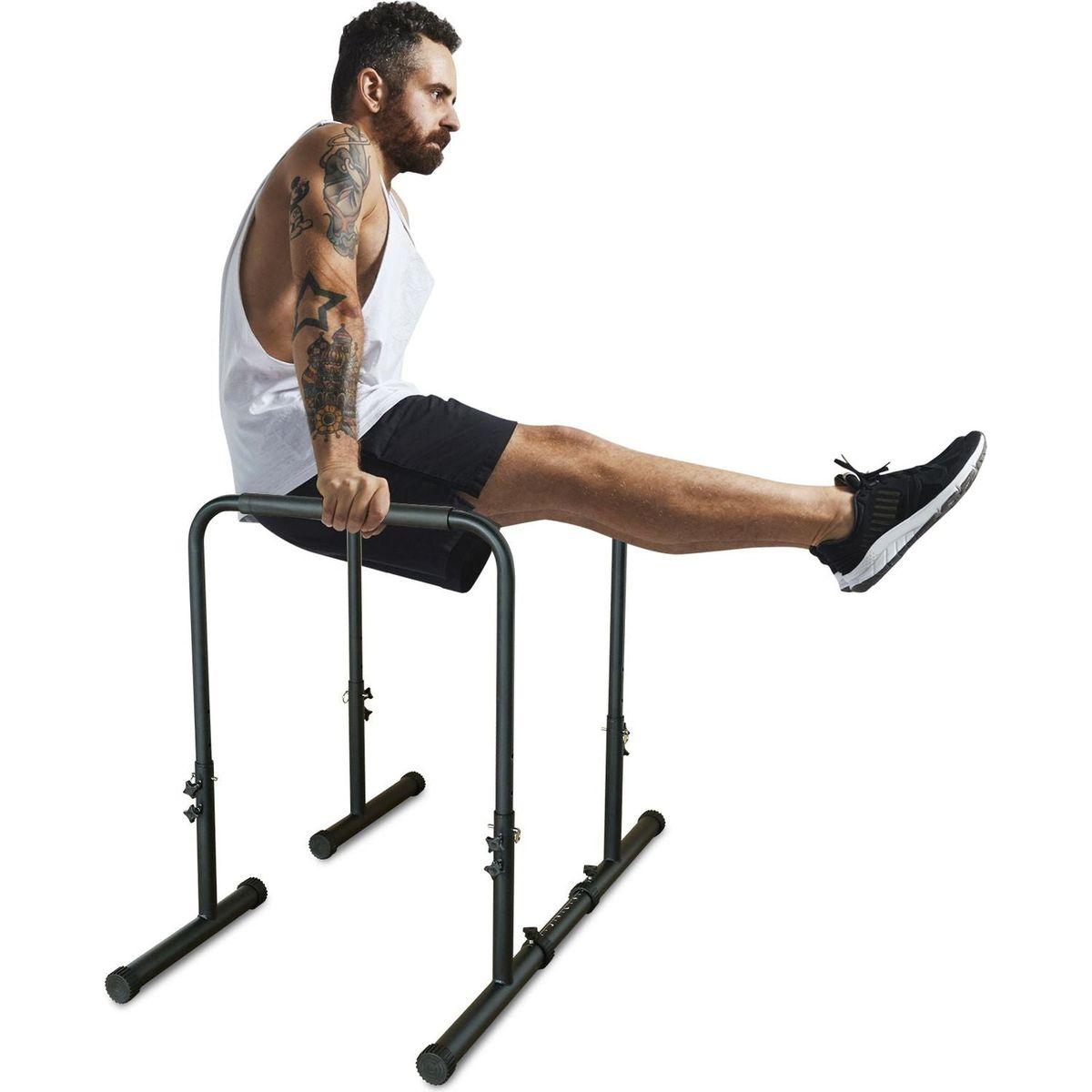 Power Tower Dip Station Pull Up Bar Stand Adjustable Height Heavy Duty Multi-Function Fitness Training Equipment