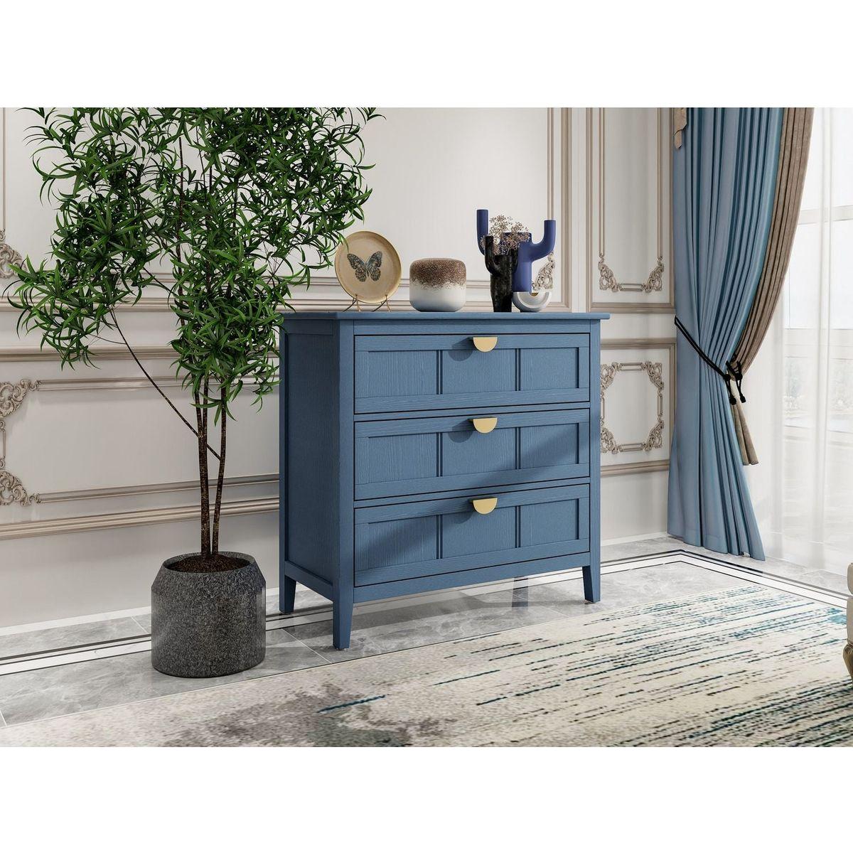 3 Drawer Cabinet, American Furniture,Suitable for bedroom, living room, study