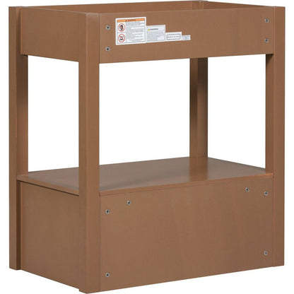 30" Bathroom Vanity without Sink Top, Cabinet Base Only, Open Storage Shelf and Two Drawers, Brown