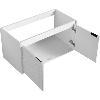 36 Inch Wall Mounted Bathroom Vanity With Sink, Soft Close Doors (KD-PACKING)