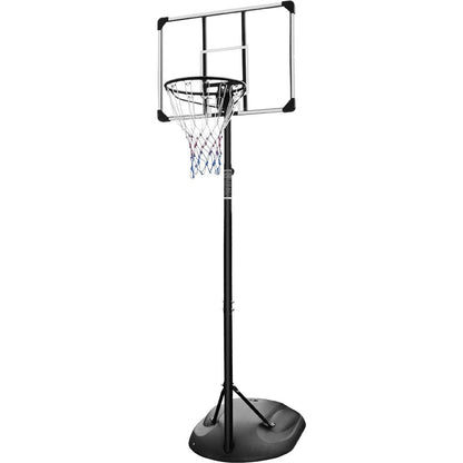 Portable Basketball Hoop System Stand Height Adjustable 7.5ft - 9.2ft with 32 Inch Backboard and Wheels for Youth Adults Indoor Outdoor Basketball Goal