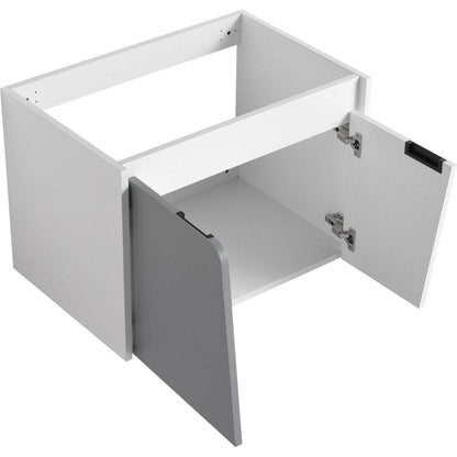 28 Inch Wall-Mounted Bathroom Vanity With Sink, For Small Bathroom (KD-Packing)