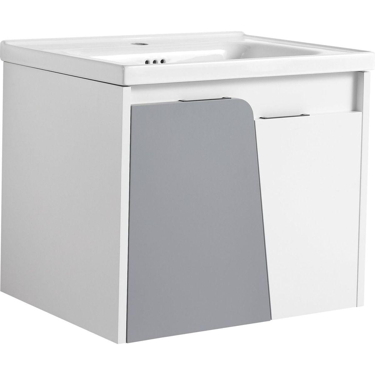 24 Inch Wall-Mounted Bathroom Vanity With Sink, For Small Bathroom (KD-Packing)