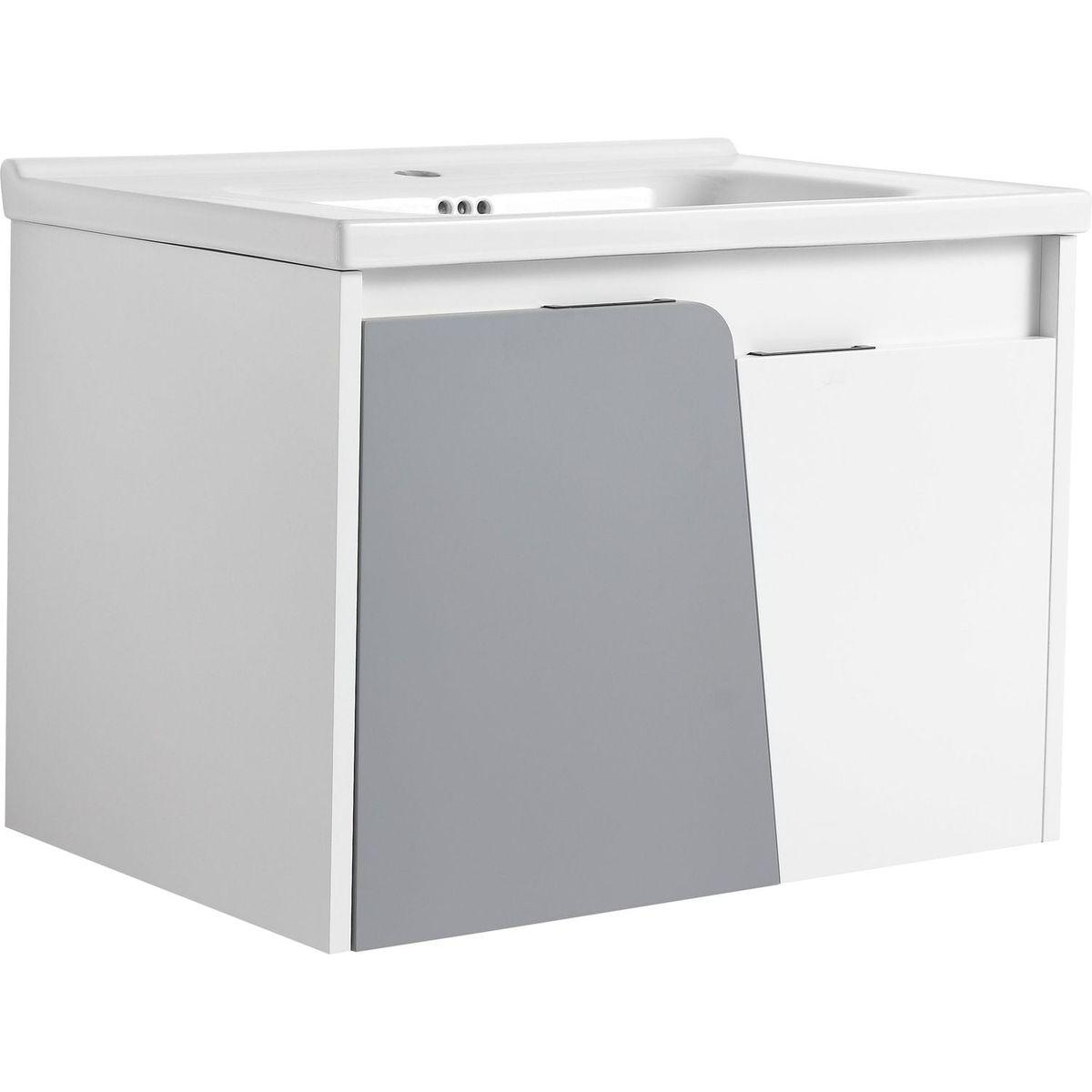 28 Inch Wall-Mounted Bathroom Vanity With Sink, For Small Bathroom (KD-Packing)