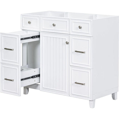 [Cabinet Only] 36" White Bathroom Vanity(Sink not included)