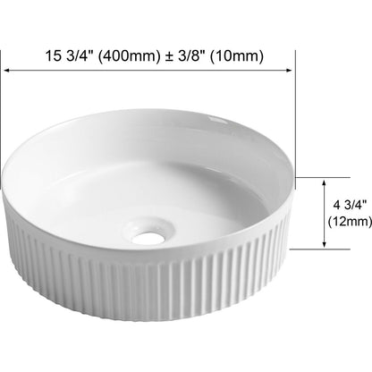 Ceramic Circular Vessel Bathroom Sink Art Sink(BAA0014012OO)