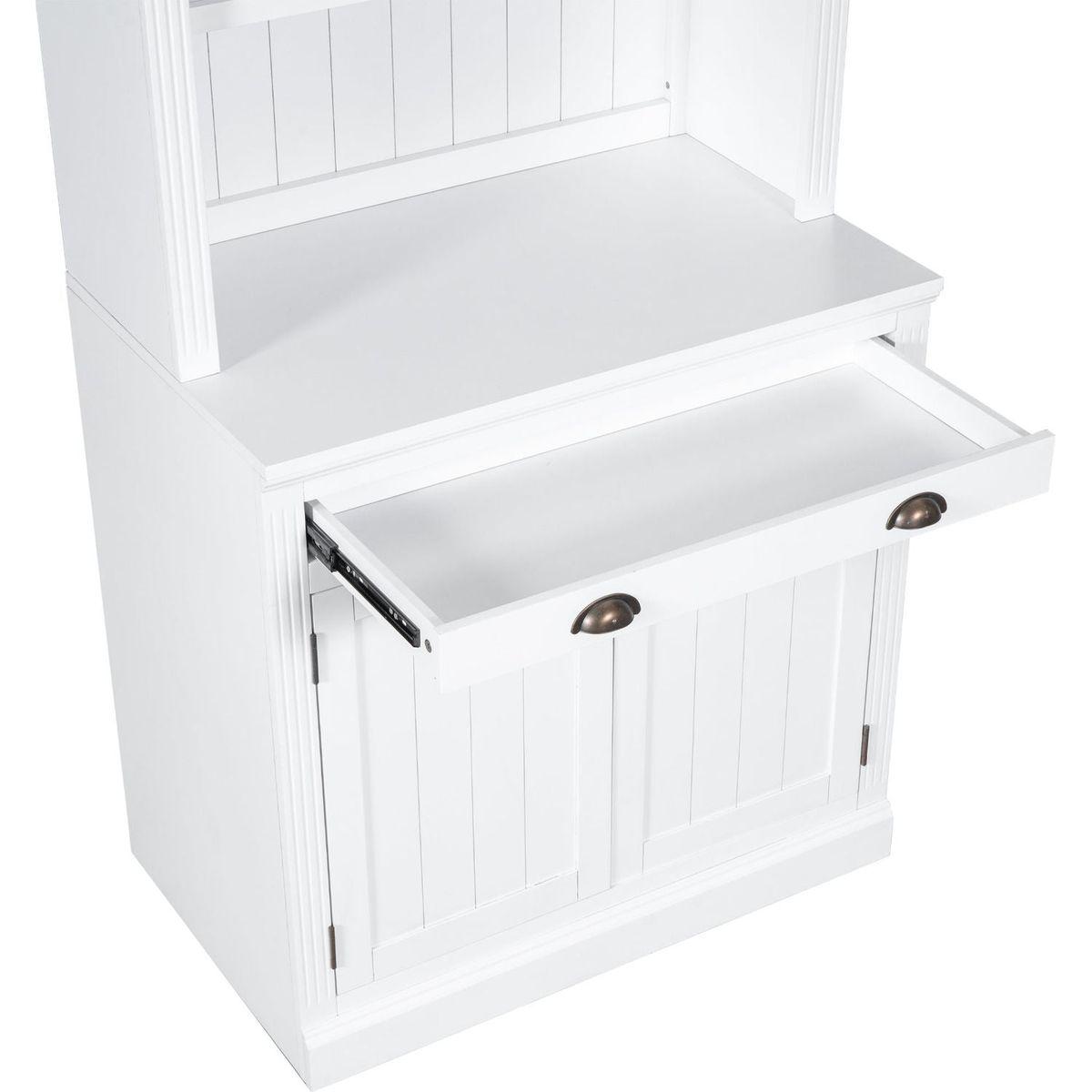 83.4"Tall Bookshelf Suite, Modern Bookcase Suite with LED Lighting,Doors and Drawers,2-Piece Set Storage Bookcase with Open Shelves for Living Room,Home Office,White