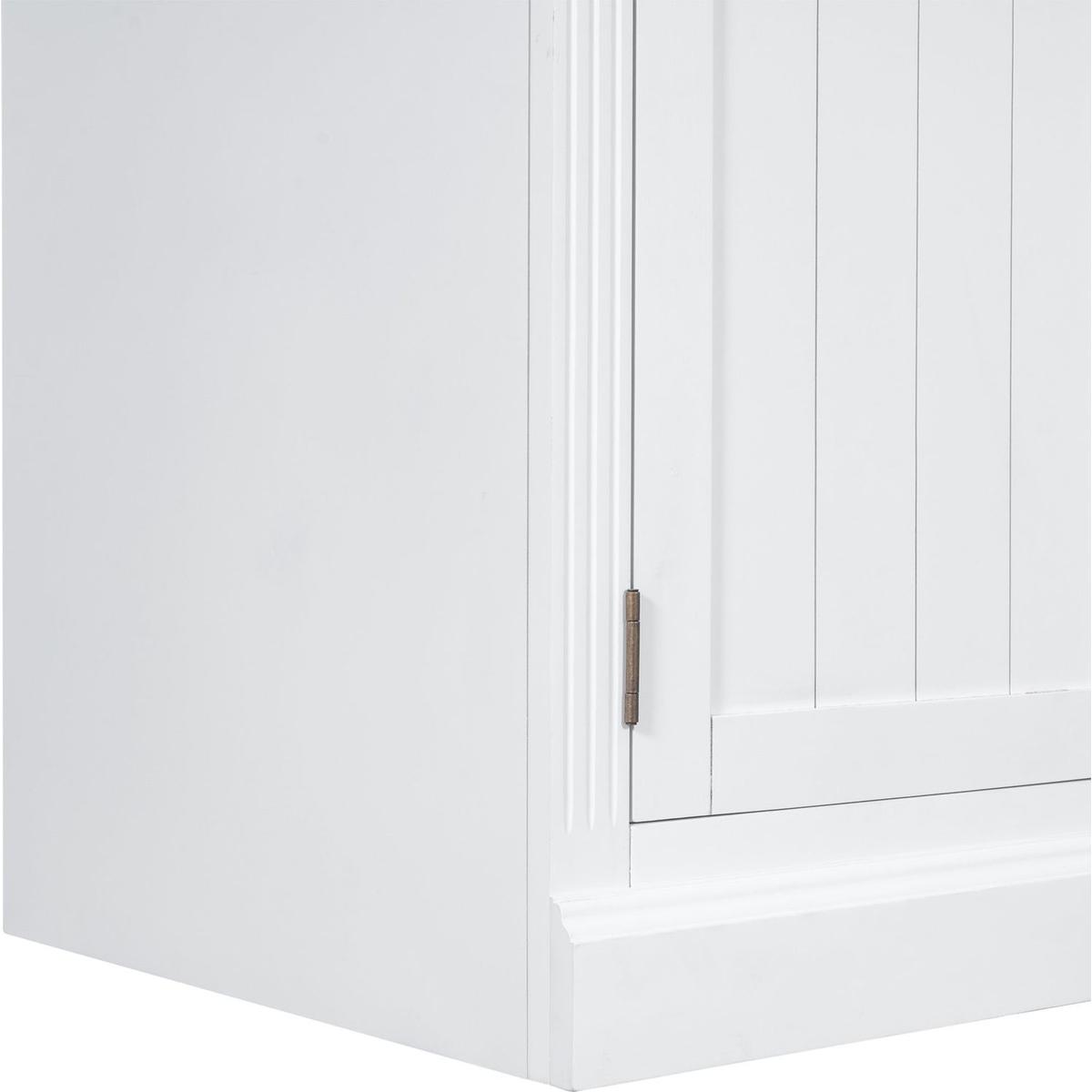 83.4"Tall Bookshelf Suite, Modern Bookcase Suite with LED Lighting,Doors and Drawers,2-Piece Set Storage Bookcase with Open Shelves for Living Room,Home Office,White