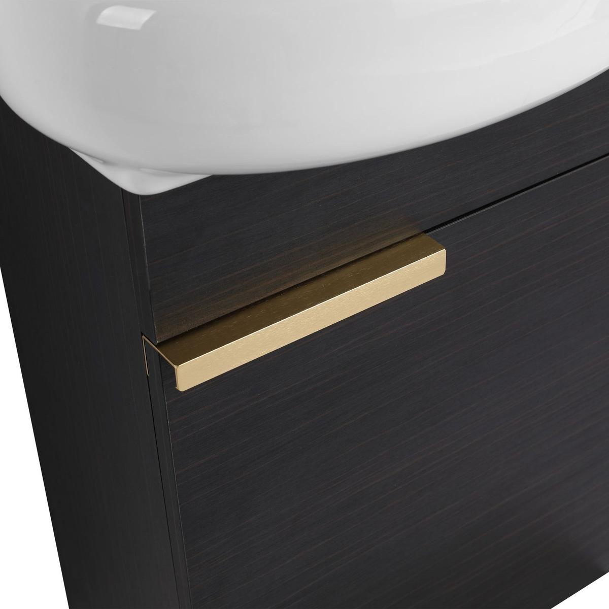 Soft Close Doors Bathroom Vanity With Sink,16 Inch For Small Bathroom