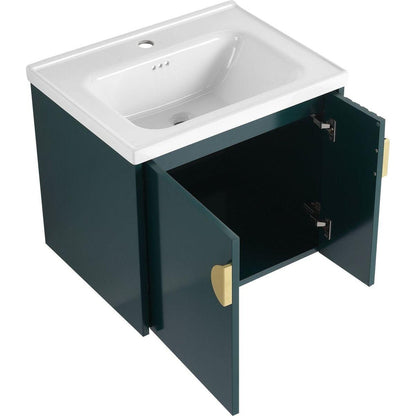 24 Inch Bathroom Vanity with Sink, For Small Bathroom, Bathroom Vanity with Soft Close Door