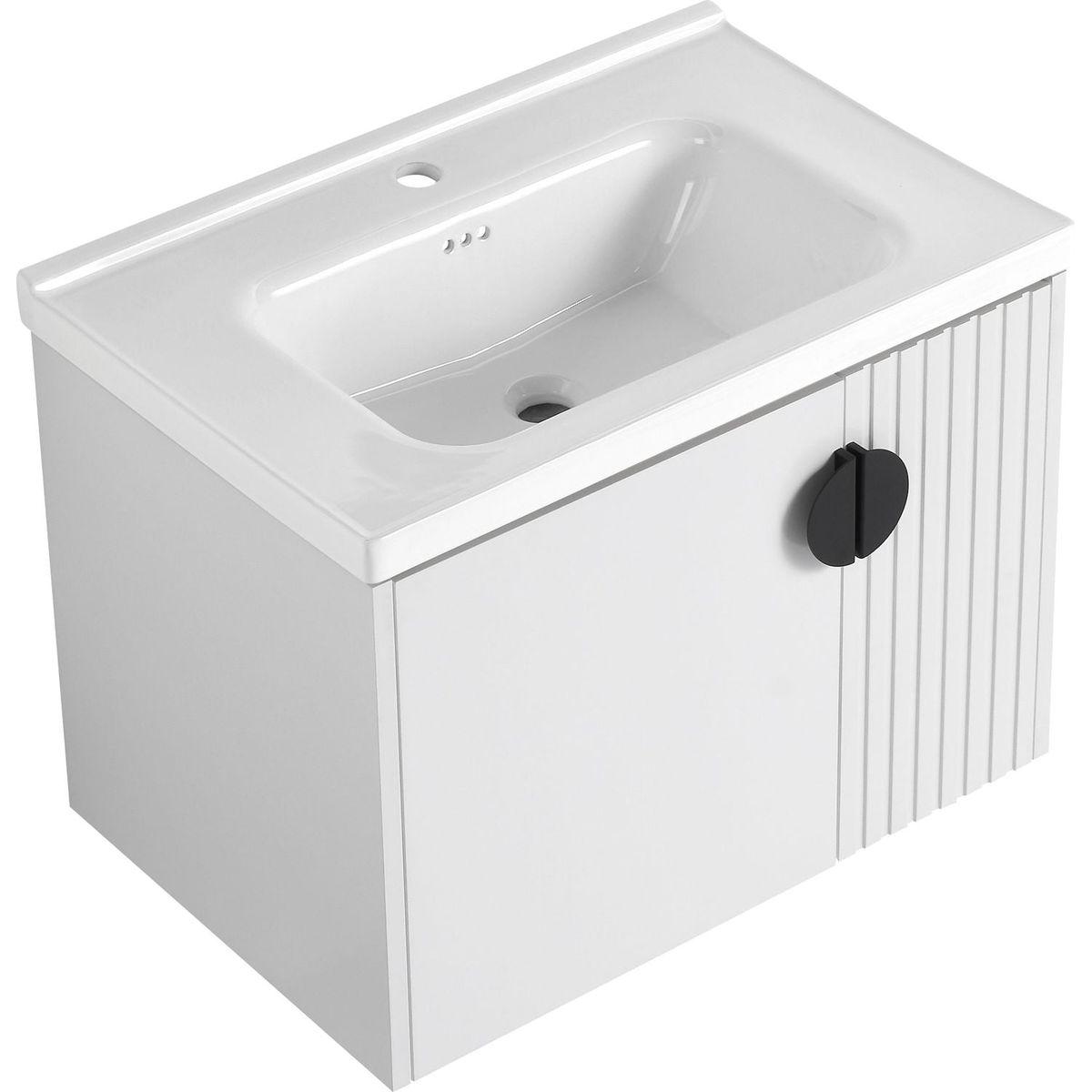 28 Inch Bathroom Vanity with Ceramic Sink, For Small Bathroom, Bathroom Vanity with Soft Close Door